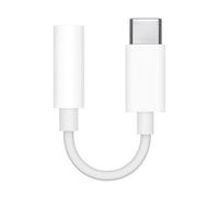 Cable usb tipo c a jack 3.5mm apple macho - hembra blanco
