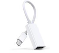 Apple - Adaptador USB-C a HDMI 4K a 60Hz para iPhone 15, MacBook Pro Air, iPad Pro, USB 3.1 tipo C, AV digital, HDMI 2.0, cable compatible con Samsung Galaxy S23/S22, Pixelbook, XPS y más (blanco)