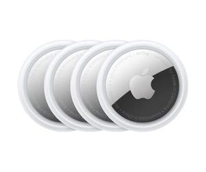 Apple AirTag Bluetooth Plata, Blanco Pack 4 Dispositivos