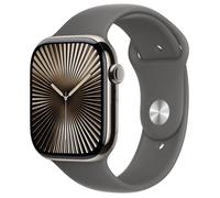 Apple Apple Watch Series 10 GPS + Cellular 46 mm Caja Titanio Natural Correa Deporte Gris Piedra S/M, Smartwatch con iOS, GPS, 4G, 64 GB, 36h autonomía, IP6X, pantalla OLED