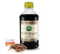 Apple Brandy Aroma 250 ml + Virutas de Roble Francés 20 g - Esencia Sin Alcohol para Licores Caseros, Cócteles, Postres y Repostería