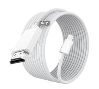 Apple - Cable USB-C a HDMI 4K a 60Hz para iPhone 15 serie 16, cable trenzado de nailon de alta velocidad tipo C a HDMI 2.0, Thunderbolt 5/4/3 para MacBook Pro/Air, iPad Pro, iMac, Galaxy S25 S24