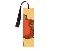Apple Critters Crew - Marcapáginas de madera, 5 marcapáginas de madera de álamo con borla, impresión completa de doble cara, marcadores de libros ligeros para leer, accesorios de lectura, regalos