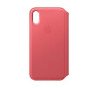 Funda De Cuero Folio Original De Apple iPhone XS - Rosa Peonía - Nueva