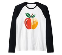Apple Honey Dip Repeat Rosh Hashanah Yom Kippur Hanukkah Camiseta Manga Raglan