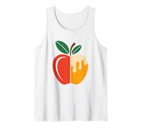 Apple Honey Dip Repeat Rosh Hashanah Yom Kippur Hanukkah Camiseta sin Mangas