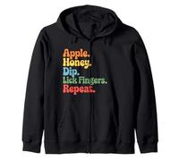 Apple Honey Dip Repeat Rosh Hashanah Yom Kippur Hanukkah Sudadera con Capucha