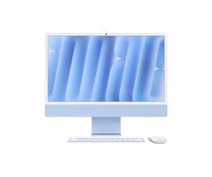 Apple iMac 24 écran retina 4,5K 256Go SSD 16 Go RAM Puce M4 CPU 8 cœurs GPU 8 cœurs Bleu
