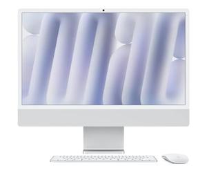 Apple iMac 24 MWUU3FNA Pantalla Retina 4.5K 256GB SSD 16GB RAM Chip M4 CPU 10 núcleos GPU 10 núcleos Plata (2024)