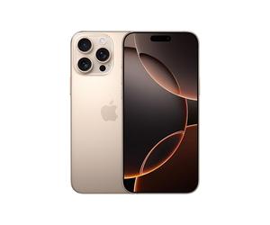Apple iPhone 16 Pro MAX de 256 GB: Smartphone 5G con Control de Cámara, grabación en 4K a 120 f/s con Dolby Vision y un Gran Salto en autonomía. Compatible con los AirPods; Titanio Color Desierto
