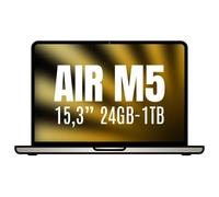 Apple MacBook Air 15.3" con chip M5 - 10 núcleos CPU, 24GB memoria, 1TB SSD, 10 núcleos GPU, color Blanco Estrella
