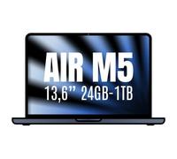 Apple MacBook Air MDHG4Y/A Portátil 13.6 Pulgadas Chip M5 10 Núcleos CPU 24GB RAM 1TB SSD 10 Núcleos GPU Color Medianoche Laptop macOS