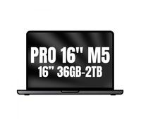 Apple MacBook Pro de 16,2 Pulgadas portátil con Chip M5 MAX: Pantalla Liquid Retina, CPU de 18 núcleos y GPU de 32 núcleos, 36 GB Memoria unificada, 2 TB de SSD, Teclado español; Negro Espacial