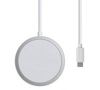 Apple MagSafe - Cargador para iPhone 15/15 Pro/15 Pro Max/14/13/12/11/X/XS/XR 15 W con certificado MFi (1 m), color blanco