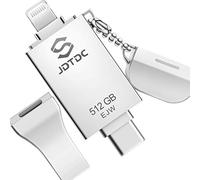 Apple MFi 512GB Memoria USB iPhone, Pen Drive USB iPhone, Flash Drive para iPhone, Memoria Externa iPhone, USB Lightning iPhone, Pasar Fotos iPhone a USB, Photostick para iPhone/iPad/Android/PC/Mac