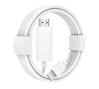[Apple MFi certificado] Adaptador de cable Lightning a HDMI para iPhone a HDTV, 1080P Adaptador Digital AV Conector de pantalla sincronizado para iPhone 14 13 12 11 Pro Max XR X 8 a Monitor de