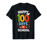 Apple Pencil Happy 100 Days of School para Estudiantes y Profesores Camiseta