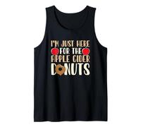 Apple Picking Funny I'm Just Here For The Apple Cider Donuts Camiseta sin Mangas