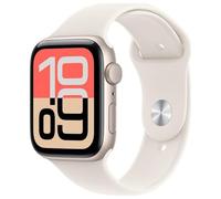Apple Reloj Inteligente Watch SE 3 GPS de 40 mm con Caja de Aluminio Starlight con Correa Deportiva Starlight S/M. Rastreadores de Fitness y sueño, Monitor de frecuencia cardíaca, Pantalla Siempre