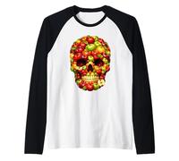 Apple Skull Venta al por Mayor Produce Vendedor Regalo Mercado de Frutas Camiseta Manga Raglan
