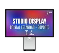 Apple Studio Display MFEX4YP/A Monitor 27" Retina 5K 5120x2880 600 nits P3 con Cámara Center Stage 12MP, Audio 6 altavoces, Thunderbolt 5, USB-C, Compatible Mac Apple Silicon e iPad