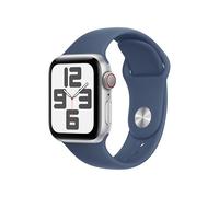 Apple watch Apple Watch SE GPS + Cellular 40mm Boîtier en Aluminium Argent avec Bracelet Sport Denim S M