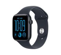 Apple Watch SE 3 GPS 44 mm, Caja de Aluminio en Color Medianoche | Correa deportiva azul marino - Talla M/L. Fitness + Sueño + Control del Ciclo, Frecuencia Cardiaca, Constantes Vitales
