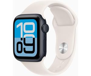 Apple Watch SE 3 GPS + Cellular 44 mm Aluminio Medianoche MEPH4 M/L Correa Deportiva Blanco Estrella
