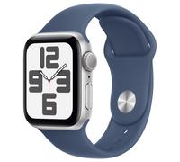Apple Watch SE GPS 40mm Caja de Aluminio Plata con Correa Deportiva Azul Denim S/M