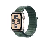 Apple Watch SE de 2.ª generación GPS Smartwatch con Caja de Aluminio en Blanco Estrella de 40 mm y Correa Loop Deportiva Verde Lago. Monitores de entreno y sueño y Neutro en Carbono