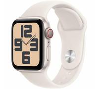 Apple Watch SE GPS + Cellular, 40 mm, Caja de Aluminio Starlight, Correa Deportiva Starlight, Talla S/M