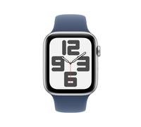 Apple Watch SE de 2.ª generación GPS + Cellular Smartwatch con Caja de Aluminio en Plata de 44 mm y Correa Deportiva Azul Denim - Talla M/L. Monitores de entreno y sueño y Resistencia al Agua