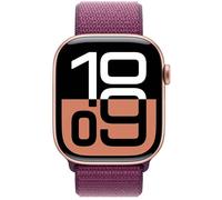 Apple Watch Series 10 GPS Smartwatch con Caja de Aluminio Oro Rosa de 46 mm y Correa Loop Deportiva Ciruela - Talla única. Monitor de entreno, Pantalla Retina Siempre Activa y Neutro en Carbono