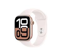 Apple Watch Series 10 (GPS, 46MM) Caja de Aluminio Oro Rosa con Banda Deportiva Rosa Licitación, S/M (Reacondicionado)