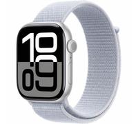 Apple Watch Series 10 GPS 46 mm aluminio plateado correa loop deportiva azul nube