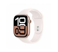 Apple watch series 10 gps 46mm rose gold aluminium case with light blush sport band - s - m