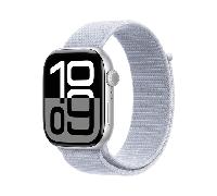 Apple Watch Series 10 GPS 46mm Caja Aluminio Plata con Correa Loop Deportiva Azul Nube
