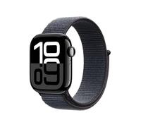 Apple Watch Series 10 GPS + Cellular 42mm Boîtier en Aluminium Noir de Jais avec Boucle Sport Encre Violette