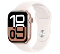 Apple Watch Series 10 GPS + Cellular 42mm Caja de Aluminio Oro Rosa con Correa Deportiva Light Blush S/M, 64 GB, 4G, watchOS 11, Resistente al Agua
