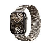 apple watch series 10 gps + cellular 46mm natural titanium case with natural milanese loop - ml