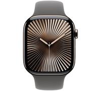 Smartwatch Apple Watch Series 10 GPS + Cellular 46mm Titânio Natural c/ Bracelete Desportiva Cinzento Rocha - M/L