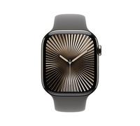 Smartwatch Apple Watch Series 10 GPS + Cellular 46mm Titânio Natural c/ Bracelete Desportiva Cinzento Rocha - M/L