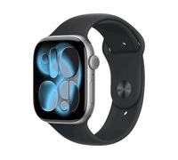Apple Watch Series 11 (2025), GPS, 46 mm, Gris espacial, Correa Negra, M/L