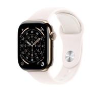 Apple Watch Series 11 GPS + Celular 42mm Titanio Dorado con Correa Deportiva Rosa Claro S/M