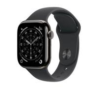 Apple Watch Series 11 GPS + Cellular 42mm Caja de Titanio Pizarra con Correa Deportiva Negra M/L