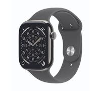 Apple Watch Series 11 Cellular 46mm Caja de titanio natural con correa deportiva gris piedra - M/L