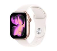 Apple Watch Series 11 GPS con Caja de Aluminio en Oro Rosa de 42 mm y Correa Deportiva Rosa Rubor-Talla S/M.Calidad del Sueño,monitores de entreno y Salud,Pantalla Siempre Activa, Resistencia al Agua