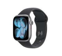 Apple Watch Series 11/ GPS/ 42mm/ Gris Espacial/ Correa Deportiva Negra (S/M)