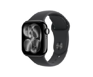 Apple Watch Series 11 GPS 42mm Jet Black Aluminium Case with Black Sport Band - S/M MEQT4QL/A