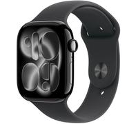 Apple Watch Series 11 GPS 46 mm de aluminio negro brillante con correa deportiva negra M/L